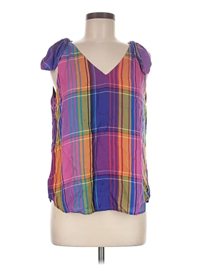 Pre-owned Ann Taylor Sleeveless T-shirt In Purple