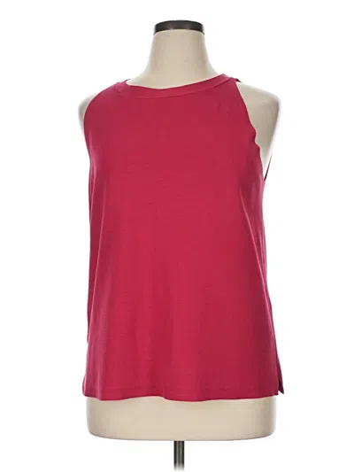 Pre-owned Ann Taylor Sleeveless T-shirt In Red