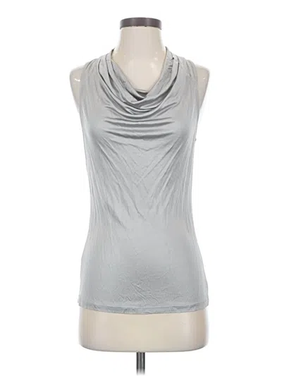 Pre-owned Ann Taylor Sleeveless T-shirt In Silver