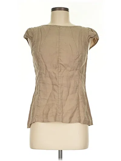 Pre-owned Ann Taylor Sleeveless T-shirt In Tan