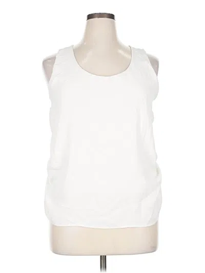Pre-owned Ann Taylor Sleeveless T-shirt In White