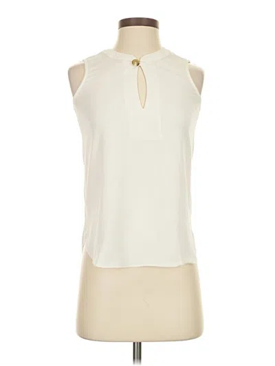 Pre-owned Ann Taylor Sleeveless T-shirt In White