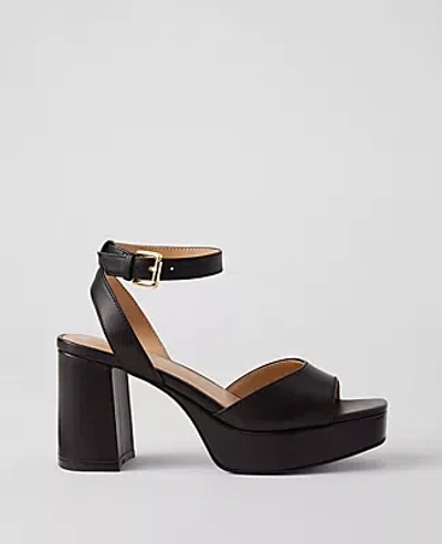 Ann Taylor Slingback Sport Sandals In Black