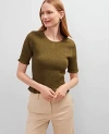 Ann Taylor Petite Smocked Ruffle Trimmed Top