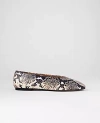 Ann Taylor Snake Ballet Flat In Black