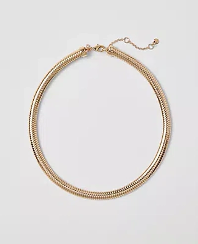 Ann Taylor Snake Chain Necklace In Gold