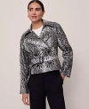 Ann Taylor Snake Print Belted Trench Coat