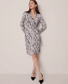 Ann Taylor Snake Print Knit Wrap Dress In Animal Print