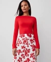 Ann Taylor Snap Cuff Top In Bright Cherry