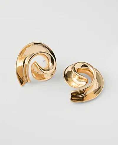Ann Taylor Spiral Stud Earrings In Gold