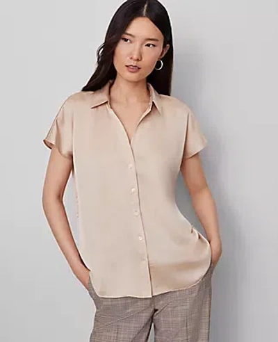 Ann Taylor Split Neck Blouse