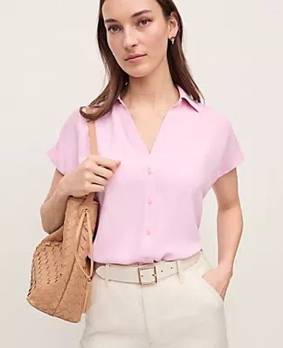 Ann Taylor Split Neck Blouse