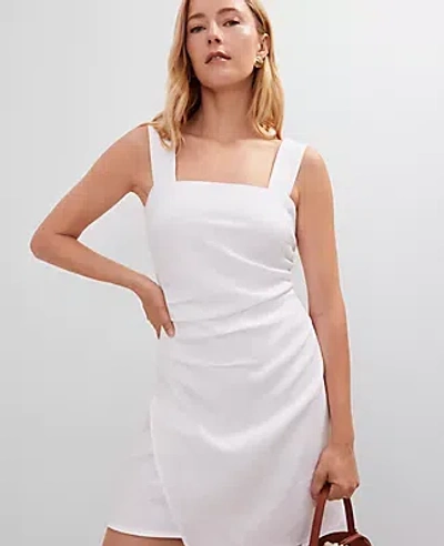 Ann Taylor Square Neck Linen Sheath Dress