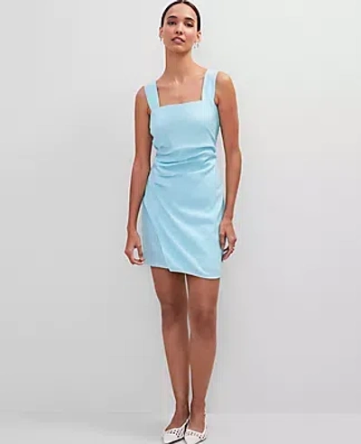 Ann Taylor Square Neck Linen Sheath Dress