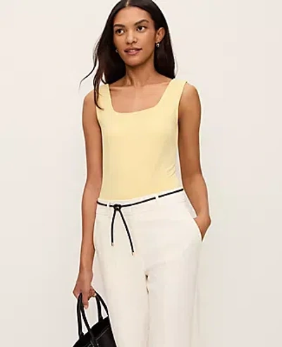Ann Taylor Square Neck Tank Top In Multi