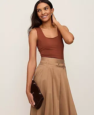 Ann Taylor Square Neck Tank Top In Multi