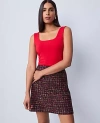 Ann Taylor Square Neck Tank Top In Red