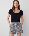 Ann Taylor Petite Square Neck Tee In Black