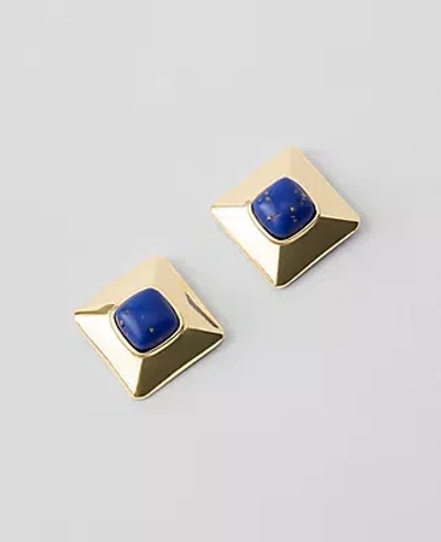 Ann Taylor Square Stud Earrings In Goldtone