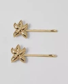 Ann Taylor Starfish Bobby Pin Set In Goldtone