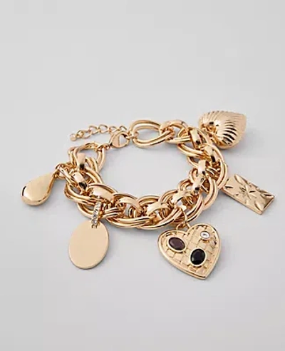 Ann Taylor Statement Charm Bracelet In Gold