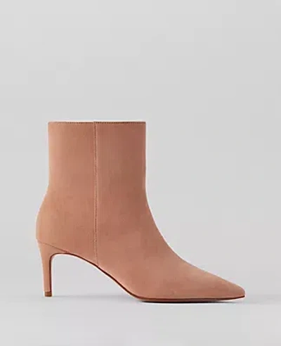 Ann Taylor Stiletto Suede Bootie In Dominican Sand