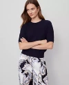 Ann Taylor Stitch Sweater Tee In Black