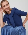 Ann Taylor Stitch Sweater Tee In Blue
