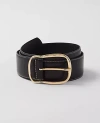 Ann Taylor Stitched Wide Belt In Black