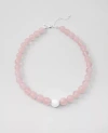 Ann Taylor Stone Ball Statement Necklace In Pink Peony