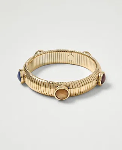 Ann Taylor Stone Bracelet In Goldtone