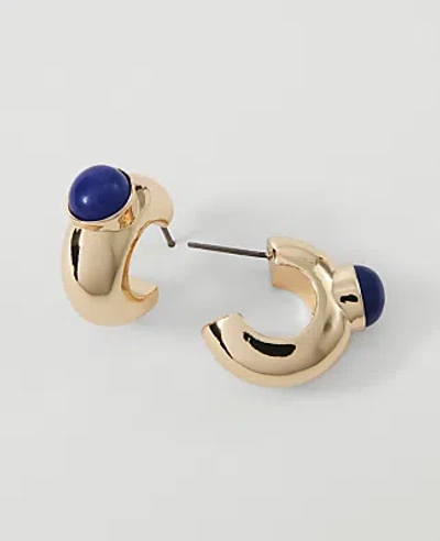 Ann Taylor Stone Mini Hoop Earrings In Night Sky