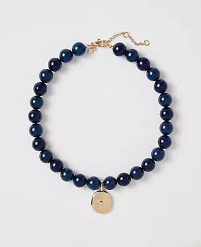 Ann Taylor Stone Pendant Necklace In Black
