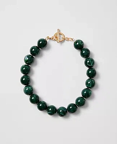 Ann Taylor Stone Statement Necklace In Green