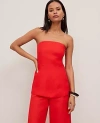 Ann Taylor Petite Strapless Linen-blend Tunic Top