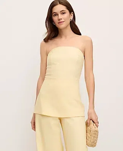 Ann Taylor Strapless Linen Blend Tunic Top In Neutral