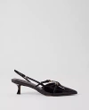 Ann Taylor Strappy Pointy Toe Patent Pump In Black