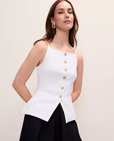 Ann Taylor Strappy Vest In White
