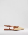 Ann Taylor Straw Nip Toe Slingback Flat