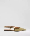 Ann Taylor Straw Nip Toe Slingback Flat