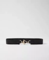 Ann Taylor Straw Stretch Belt In Black