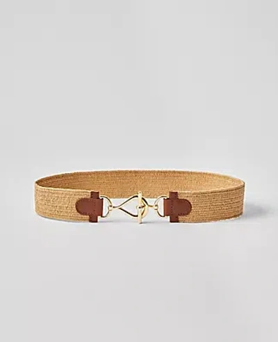 Ann Taylor Straw Stretch Belt
