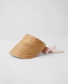 Ann Taylor Straw Visor In Berry Mousse