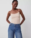 Ann Taylor Stretch Cami In Washed Tan