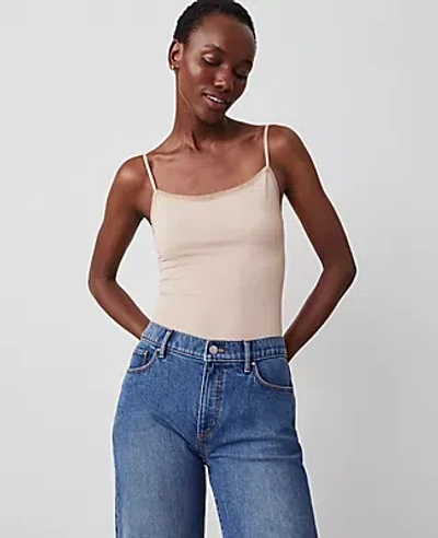Ann Taylor Stretch Cami In Washed Tan
