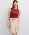 Ann Taylor Stripe Belted Wrap Skirt
