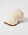 Ann Taylor Striped Baseball Cap In Multi