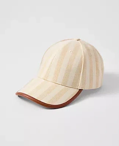 Ann Taylor Striped Baseball Cap In Multi