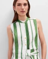 Ann Taylor Petite Striped Linen Tank Top