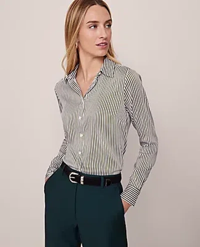 Ann Taylor Striped Perfect Shirt